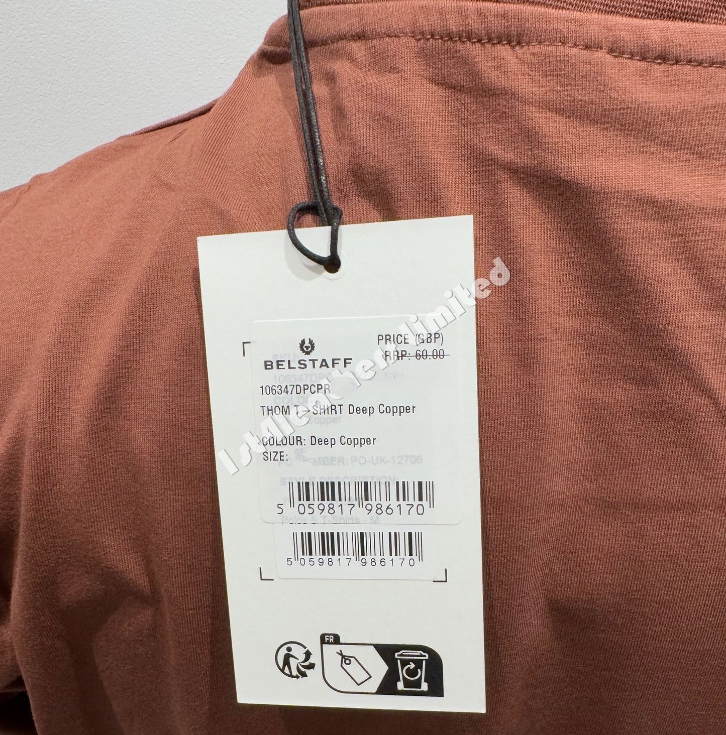 BELSTAFF THOM SLEEVE PHOENIX PATCH T-SHIRT DEEP COPPER RRP £60 BNWT