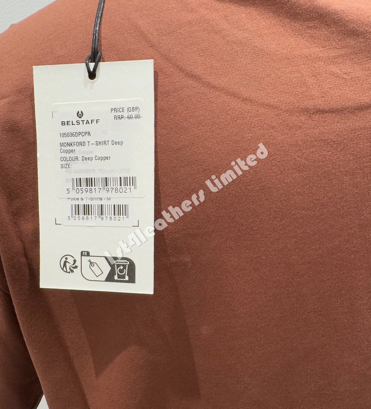 BELSTAFF MONKFORD PHOENIX PATCH T-SHIRT DEEP COPPER RRP £60 BNWT