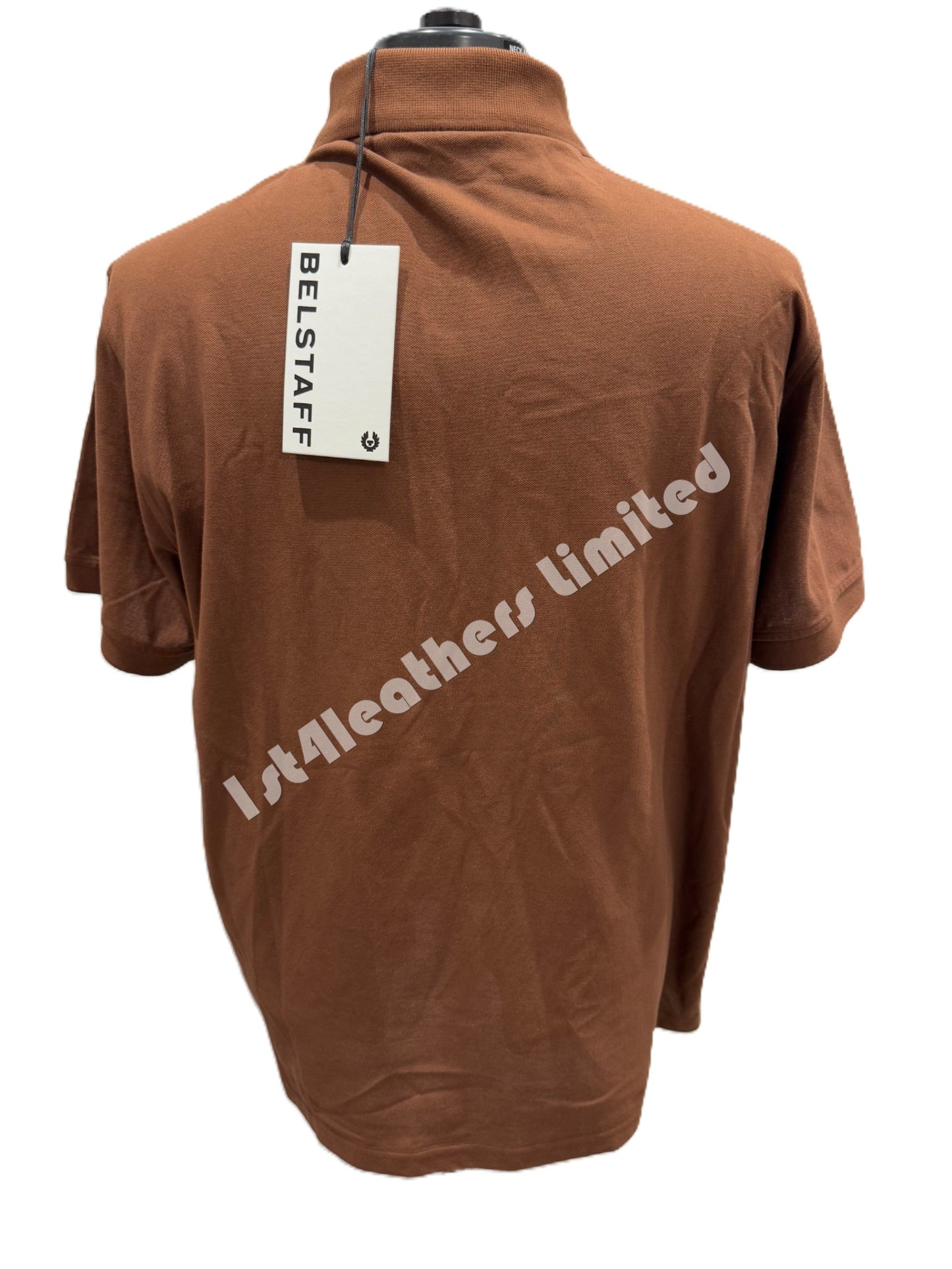 BELSTAFF STEWARTON PIQUE COTTON POLO SHIRT DEEP COPPER RRP £90 BNWT