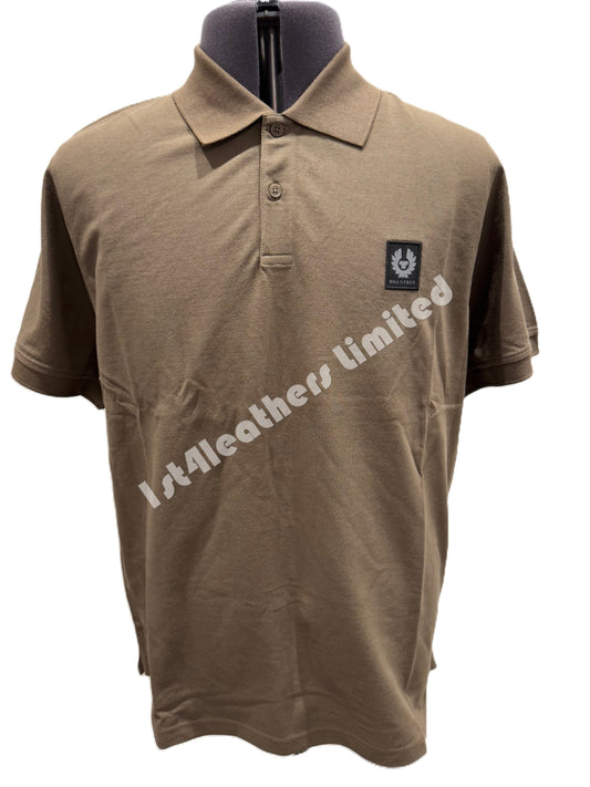 BELSTAFF STEWARTON PIQUE COTTON POLO SHIRT CLAY BROWN 3XL RRP £90 BNWT