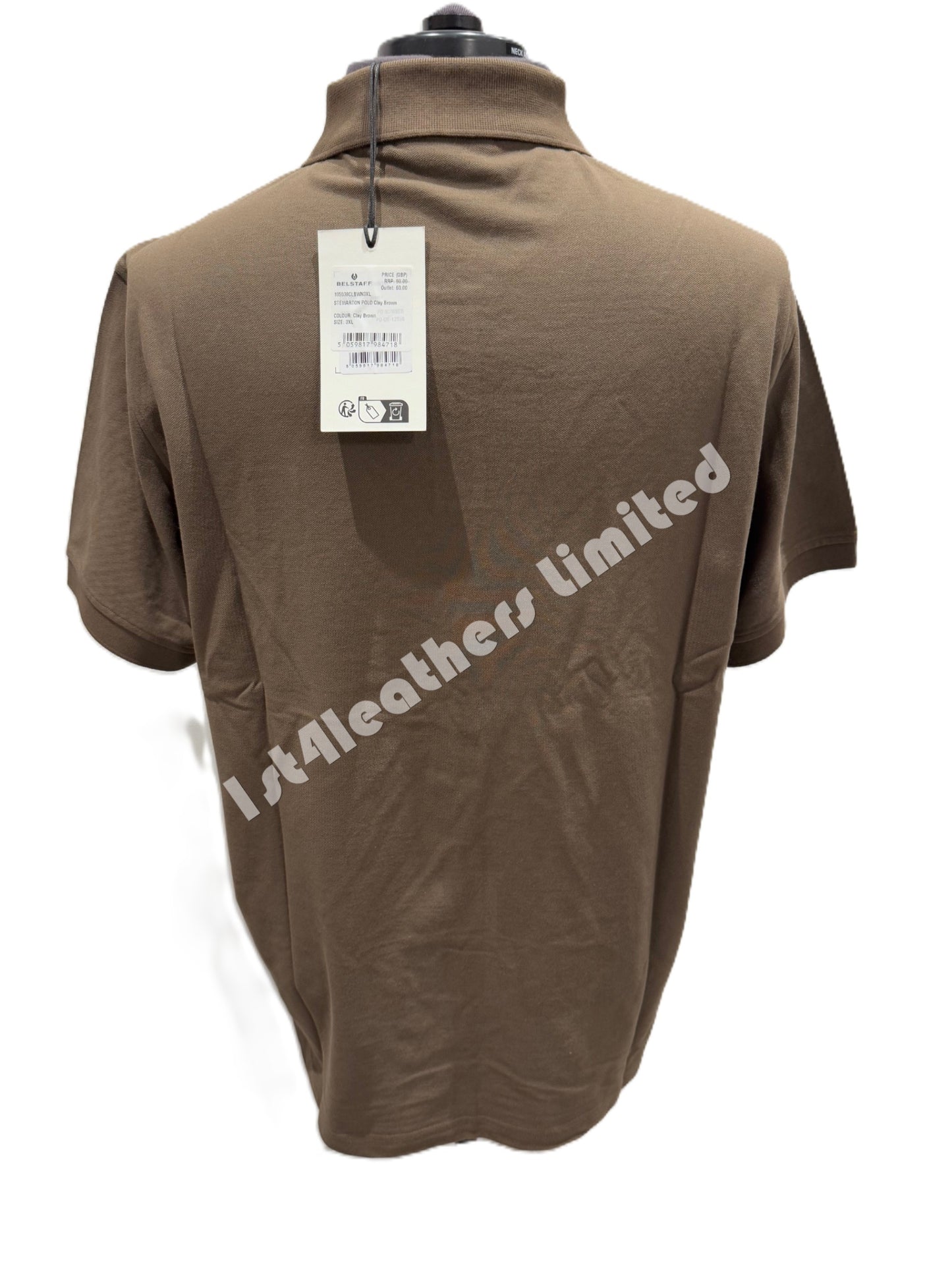 BELSTAFF STEWARTON PIQUE COTTON POLO SHIRT CLAY BROWN 3XL RRP £90 BNWT