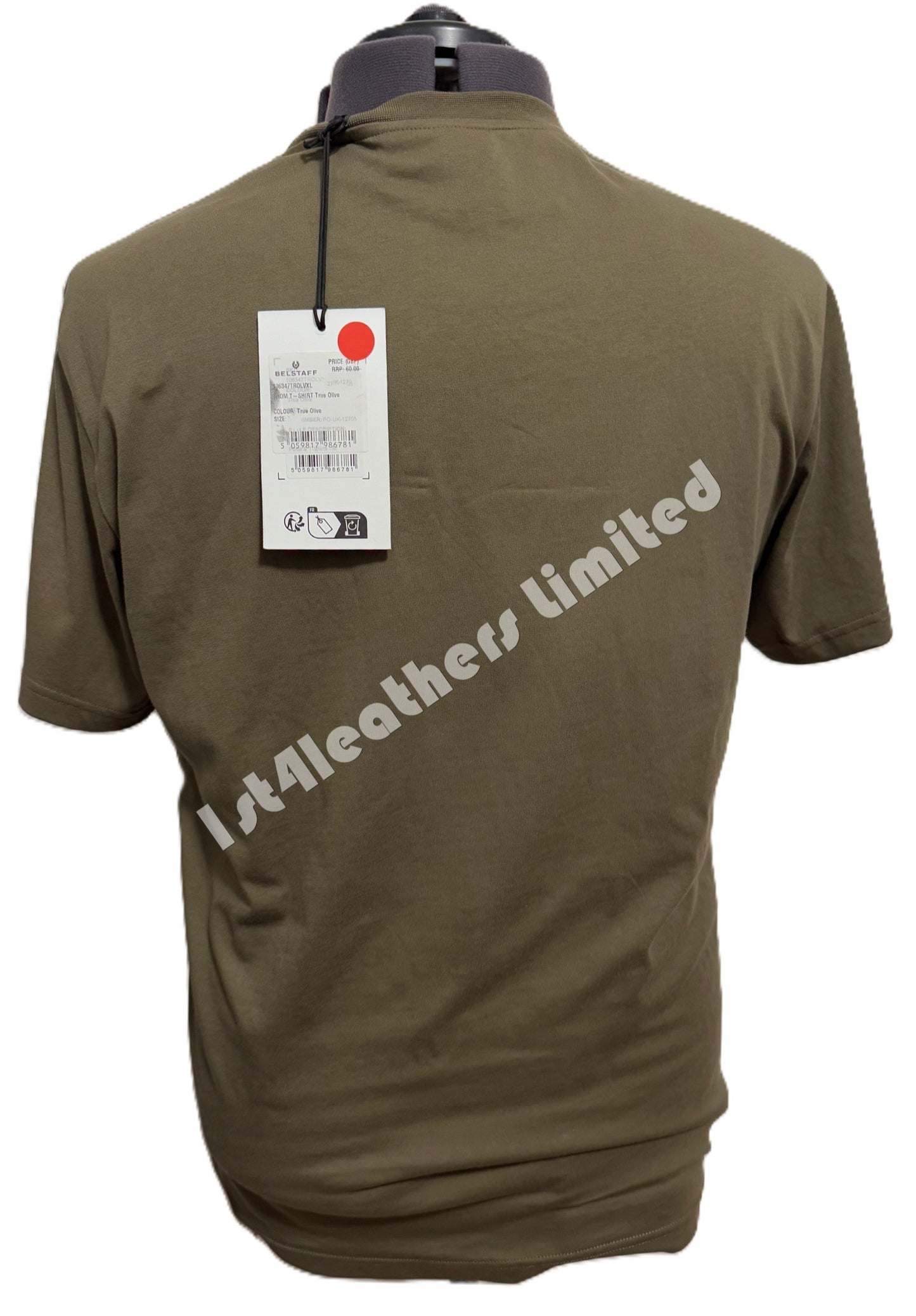 BELSTAFF THOM SLEEVE PHOENIX PATCH T-SHIRT TRUE OLIVE RRP £60 BNWT