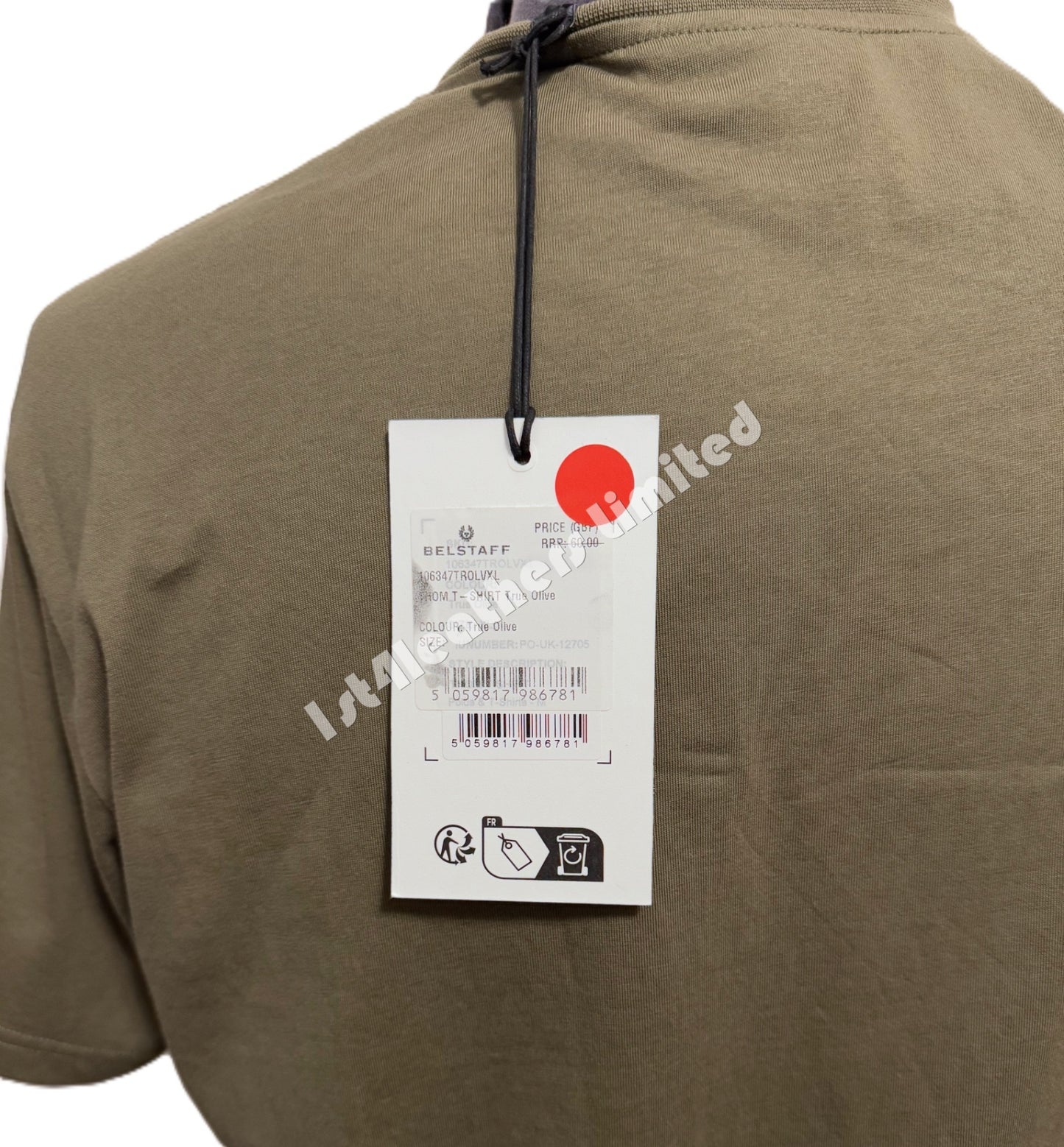 BELSTAFF THOM SLEEVE PHOENIX PATCH T-SHIRT TRUE OLIVE RRP £60 BNWT