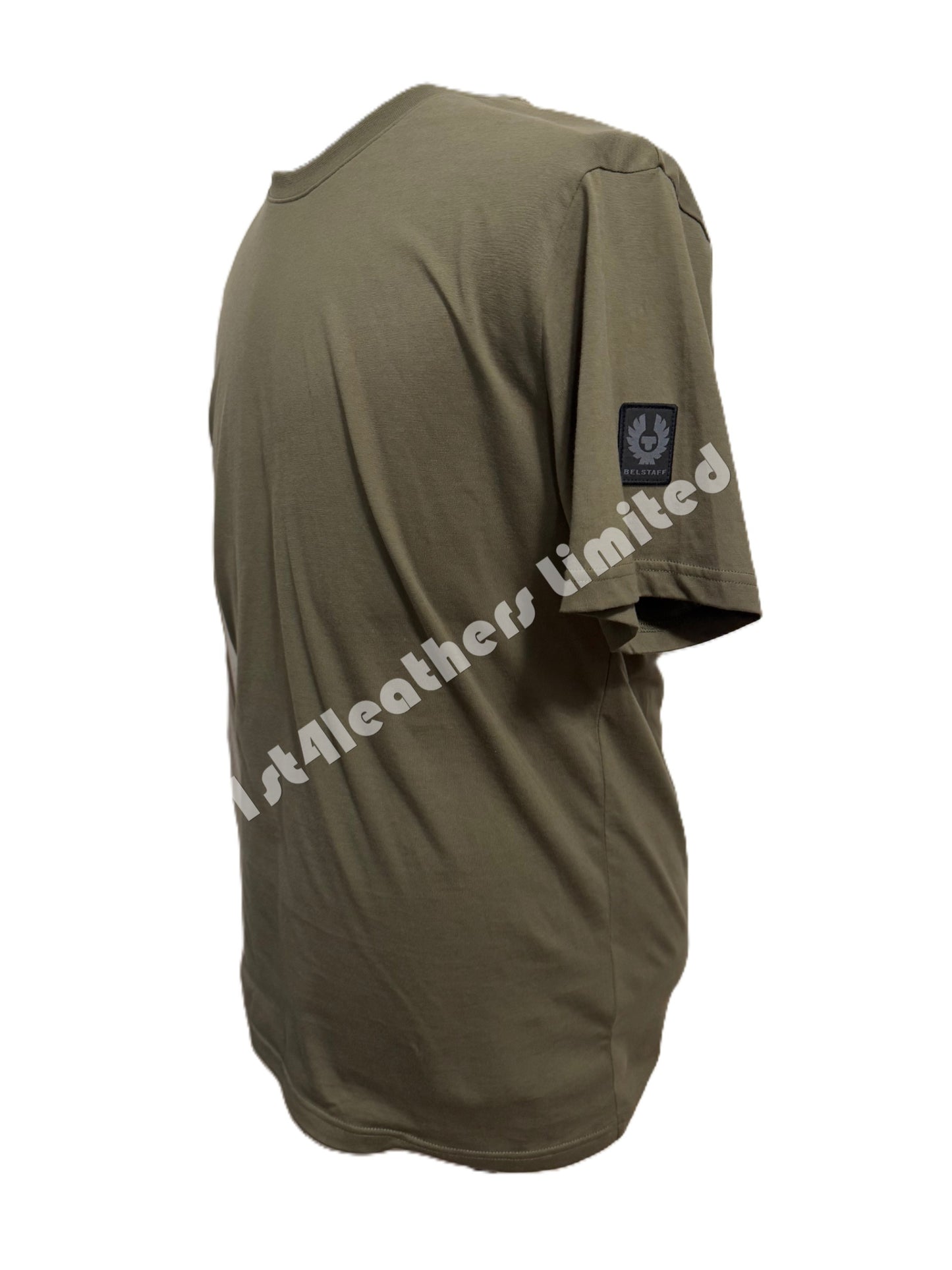 BELSTAFF THOM SLEEVE PHOENIX PATCH T-SHIRT TRUE OLIVE RRP £60 BNWT