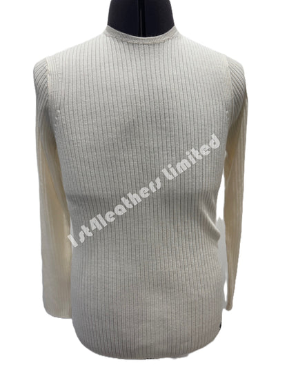 BELSTAFF LADIES ELSIE MERINO WOOL KNIT JUMPER CREAM OFF WHITE RRP £149 BNWT