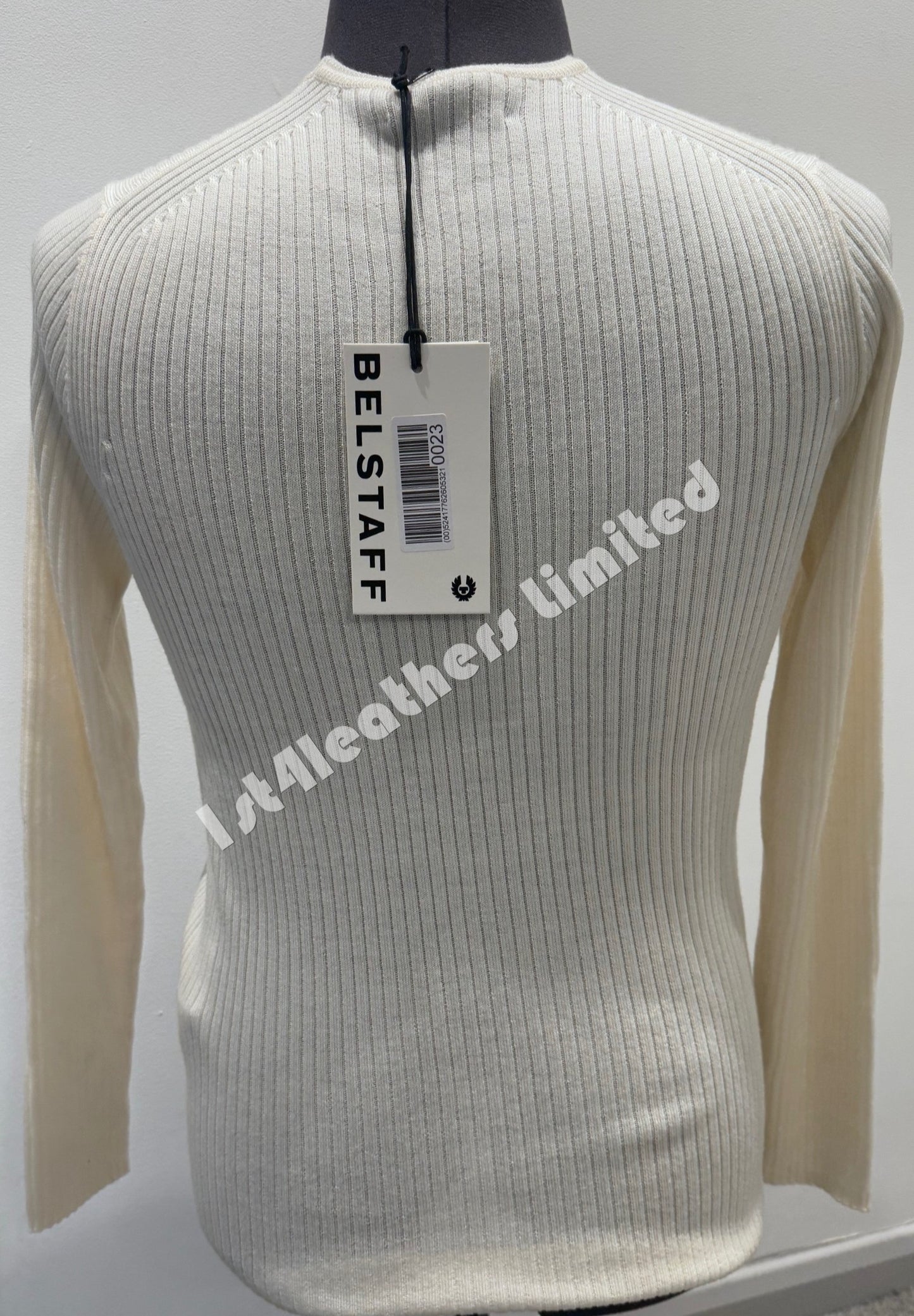 BELSTAFF LADIES ELSIE MERINO WOOL KNIT JUMPER CREAM OFF WHITE RRP £149 BNWT