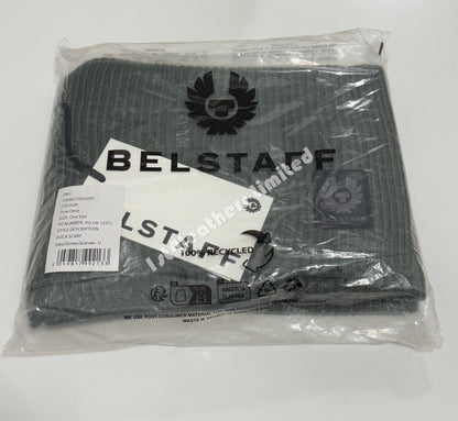 BELSTAFF PHOENIX LOGO CASHMERE & WOOL DOCK SCARF TRUE OLIVE GREEN RRP £100 BNWT