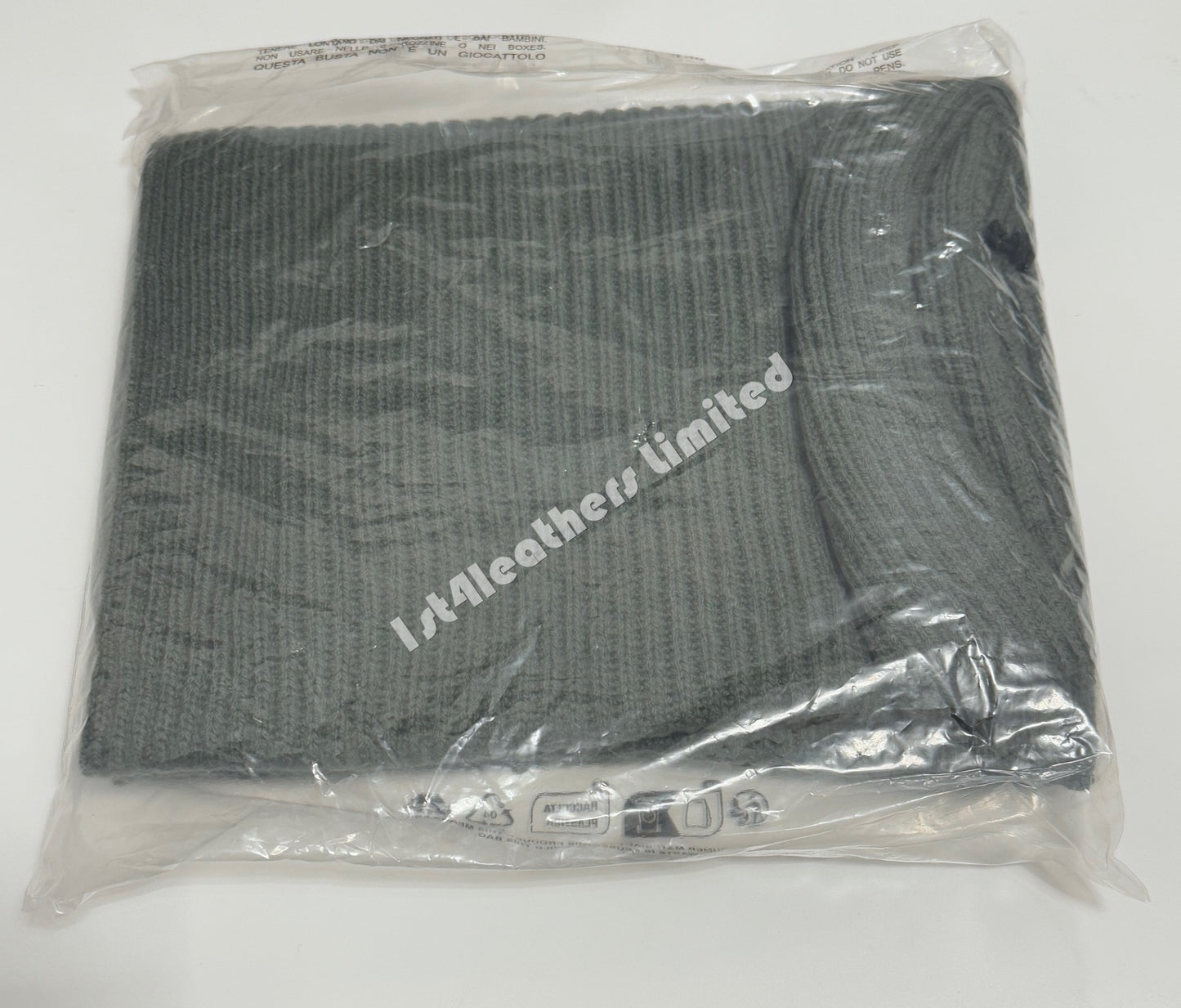 BELSTAFF PHOENIX LOGO CASHMERE & WOOL DOCK SCARF TRUE OLIVE GREEN RRP £100 BNWT