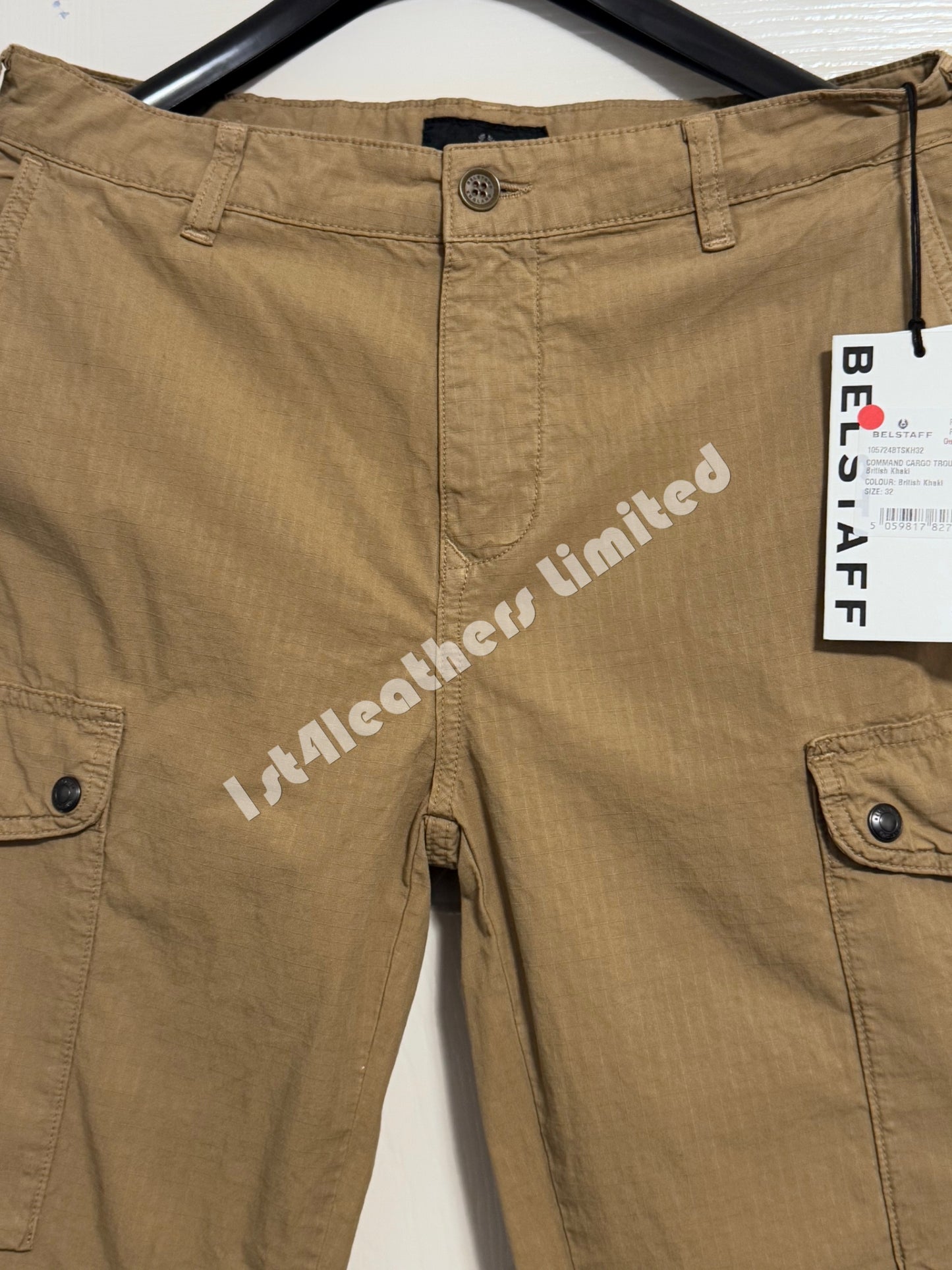 BELSTAFF COMMAND RIPSTOP COTTON CARGO TROUSERS BRITISH KHAKI 33 REG RRP £390 NEW