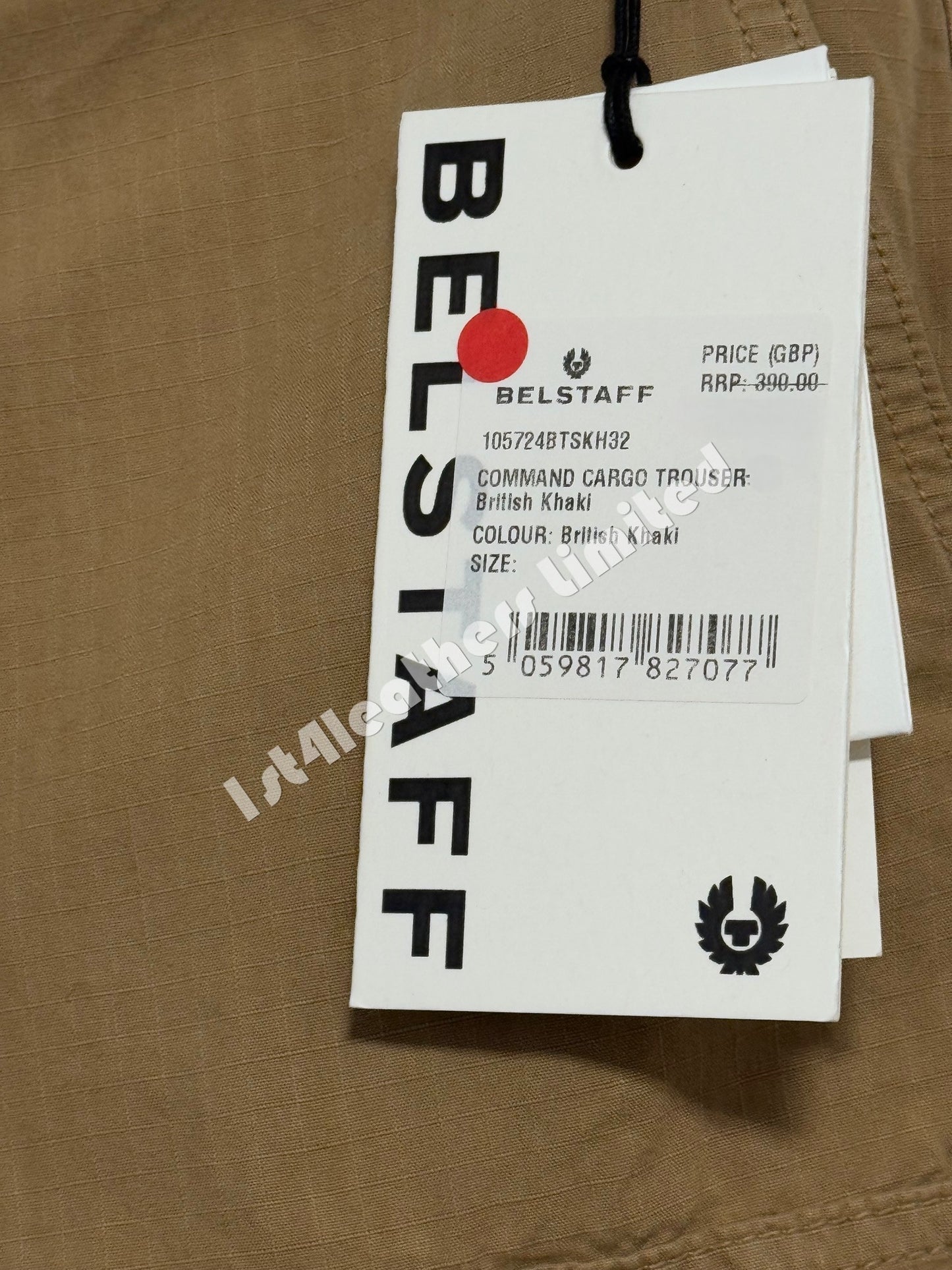 BELSTAFF COMMAND RIPSTOP COTTON CARGO TROUSERS BRITISH KHAKI 33 REG RRP £390 NEW