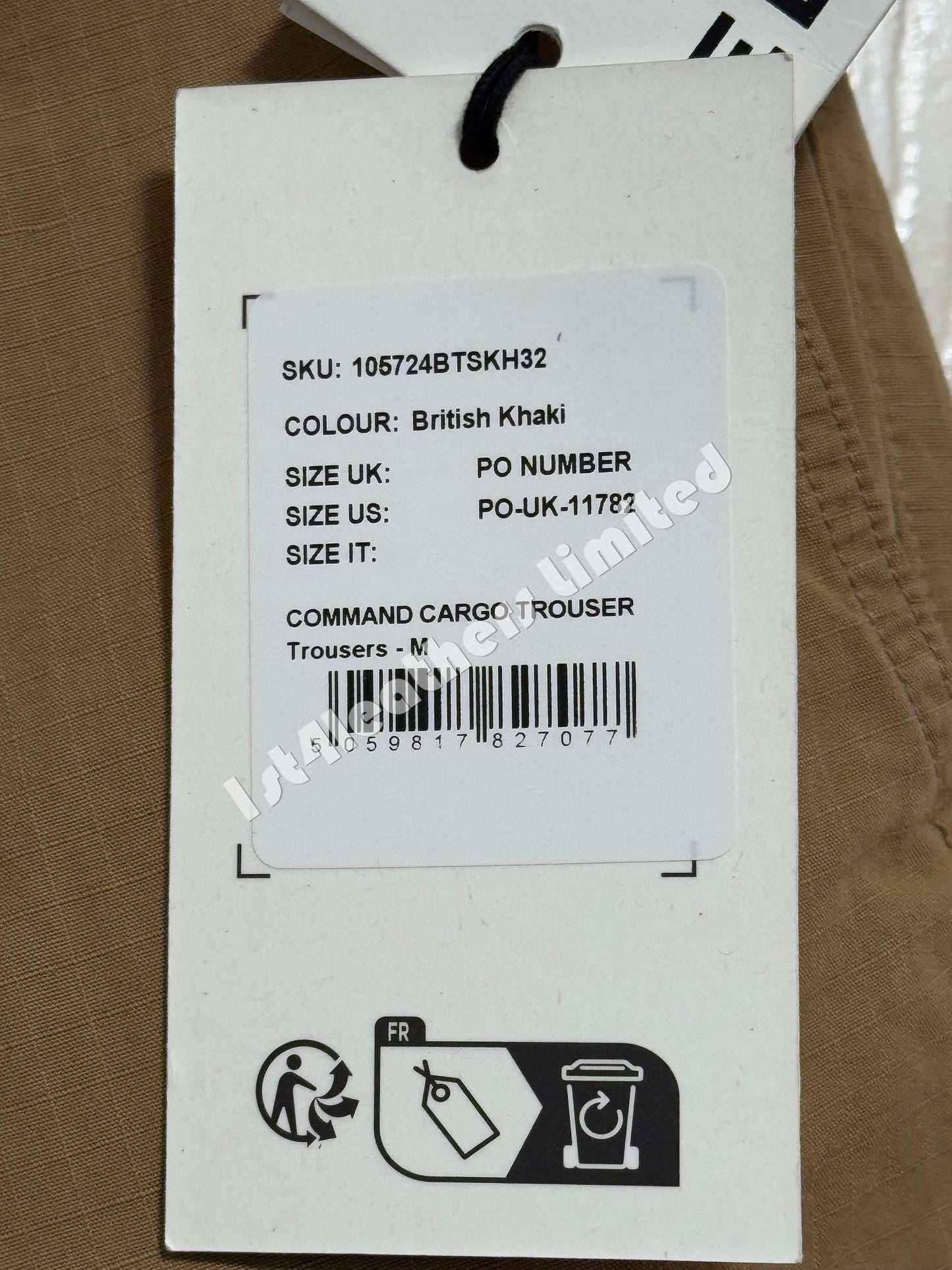 BELSTAFF COMMAND RIPSTOP COTTON CARGO TROUSERS BRITISH KHAKI 33 REG RRP £390 NEW