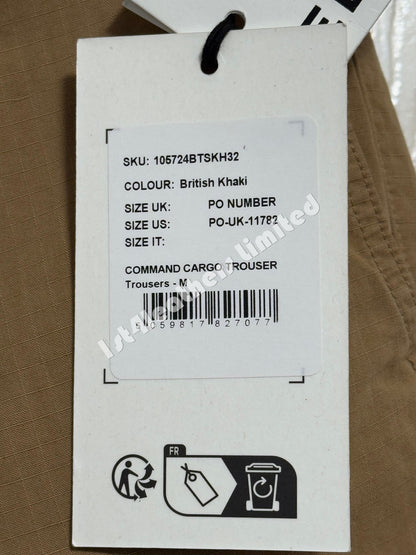 BELSTAFF COMMAND RIPSTOP COTTON CARGO TROUSERS BRITISH KHAKI 33 REG RRP £390 NEW
