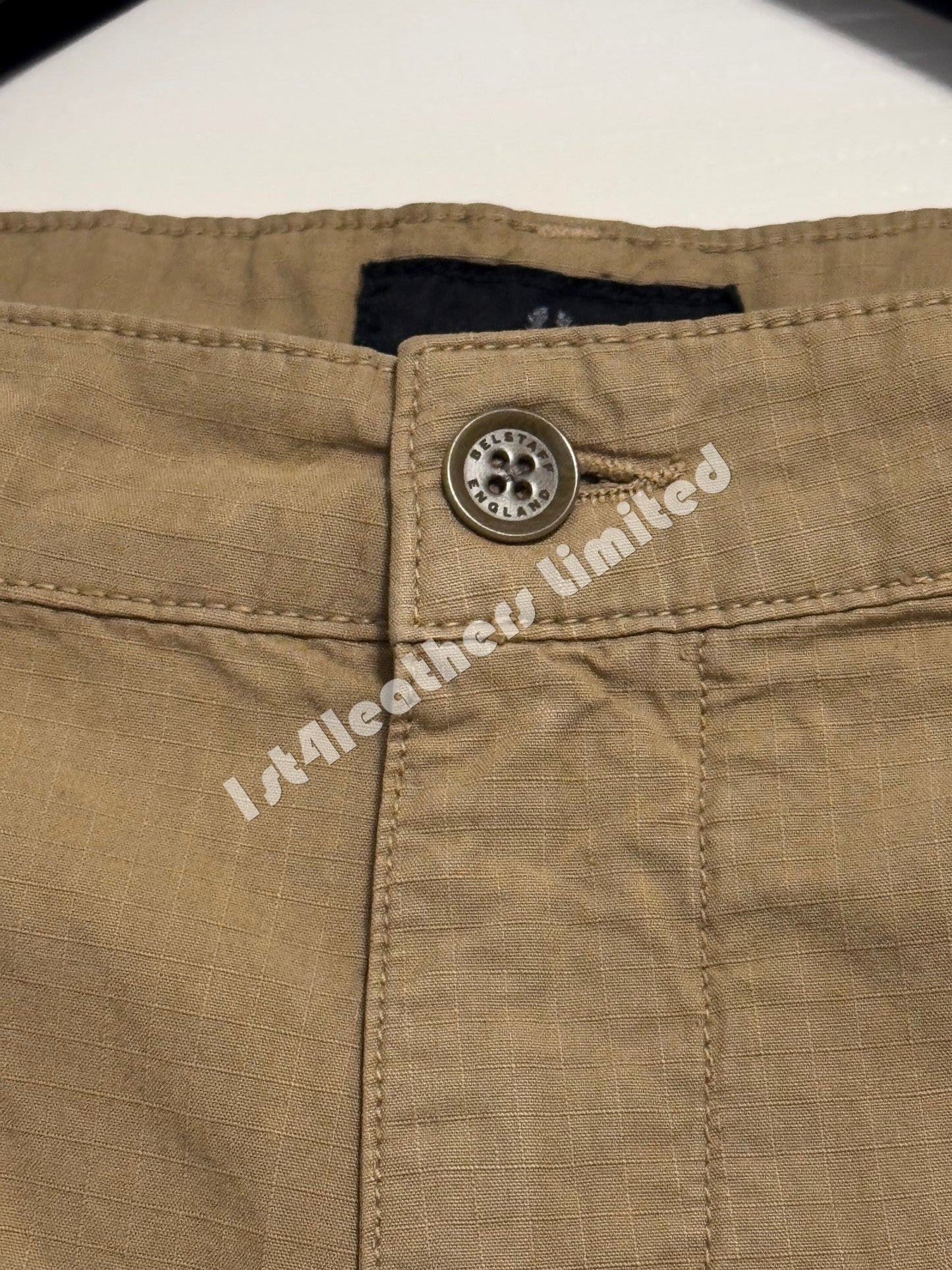 BELSTAFF COMMAND RIPSTOP COTTON CARGO TROUSERS BRITISH KHAKI 33 REG RRP £390 NEW