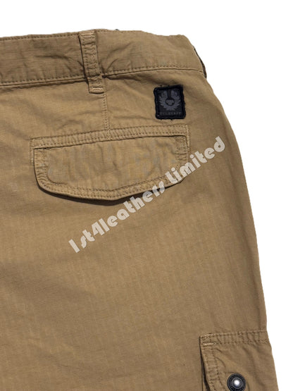 BELSTAFF COMMAND RIPSTOP COTTON CARGO TROUSERS BRITISH KHAKI 33 REG RRP £390 NEW