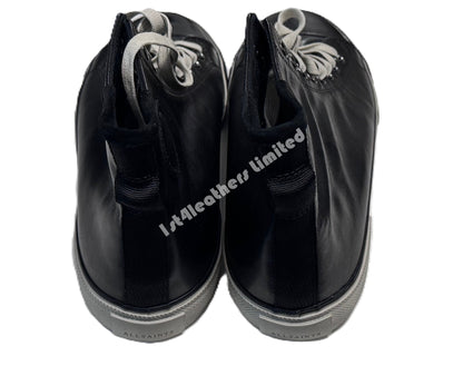 ALLSAINTS OSUN HIGH TOP LEATHER TRAINERS BLACK UK 9 RRP £169 BRAND NEW IN BOX