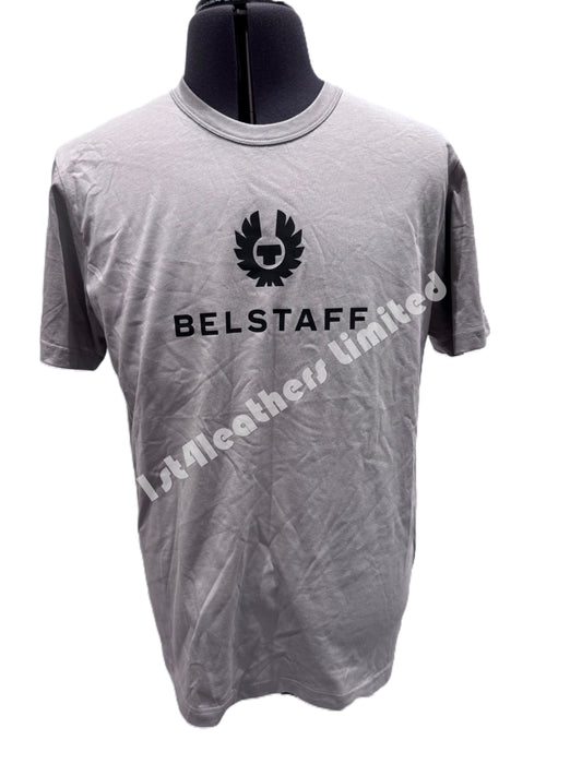 BELSTAFF SIGNATURE PHOENIX LOGO COTTON T-SHIRT ASH GREY XL RRP £60 BNWT