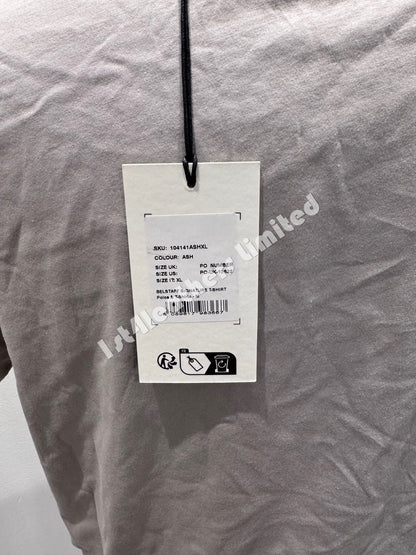 BELSTAFF SIGNATURE PHOENIX LOGO COTTON T-SHIRT ASH GREY XL RRP £60 BNWT
