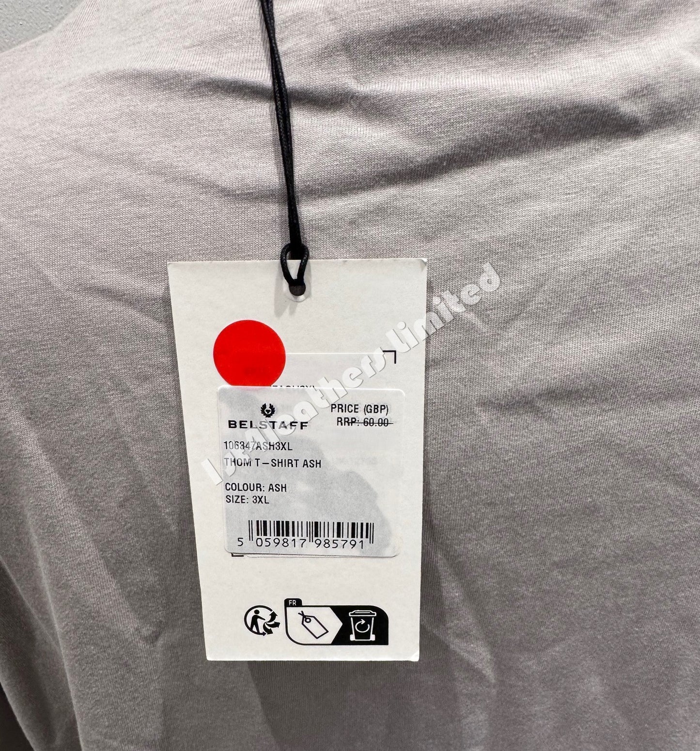BELSTAFF THOM SLEEVE PHOENIX PATCH T-SHIRT ASH GREY 3XL RRP £60 BNWT