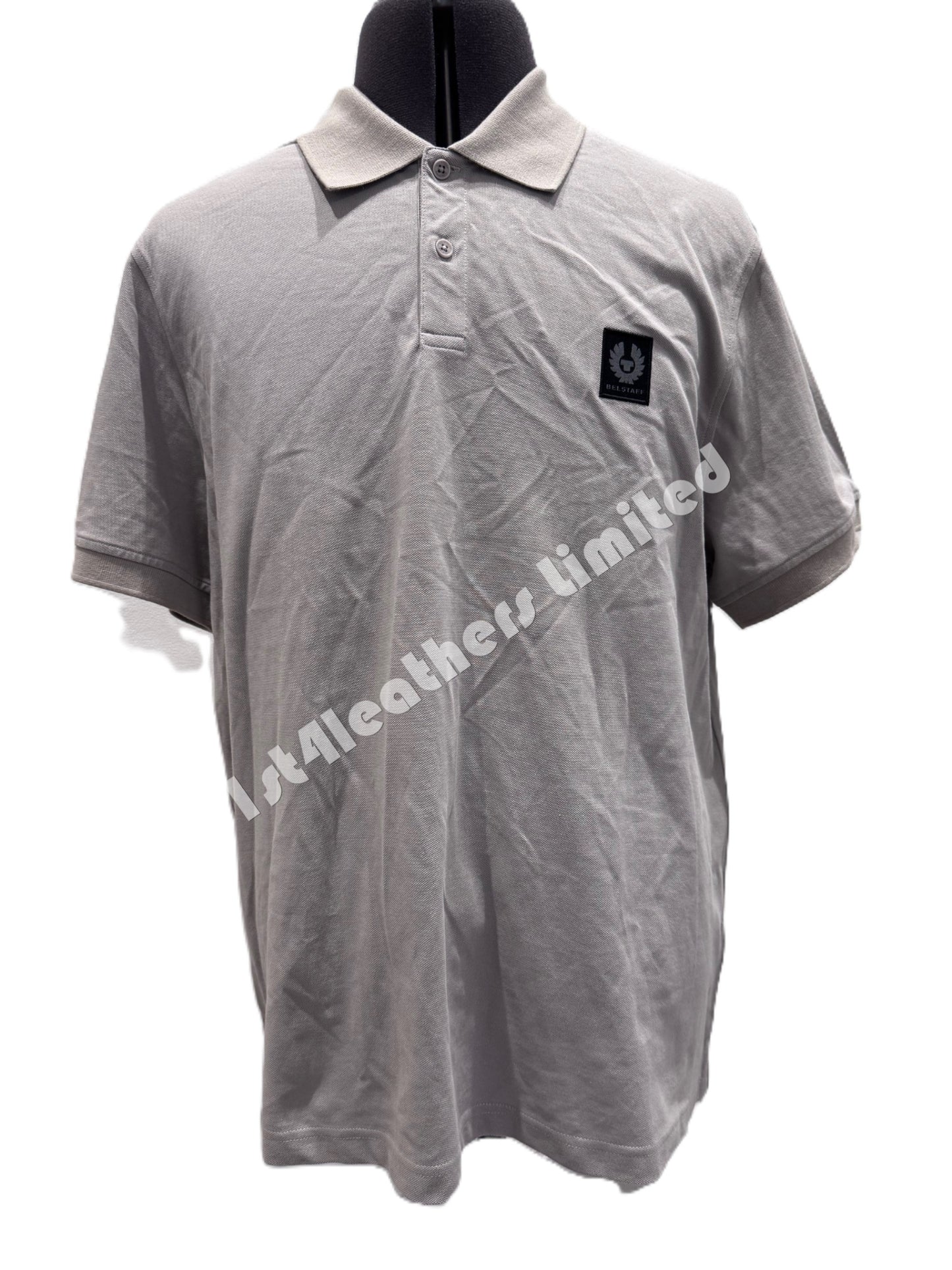 BELSTAFF STEWARTON PIQUE COTTON POLO SHIRT ASH GREY 2XL RRP £90 BNWT