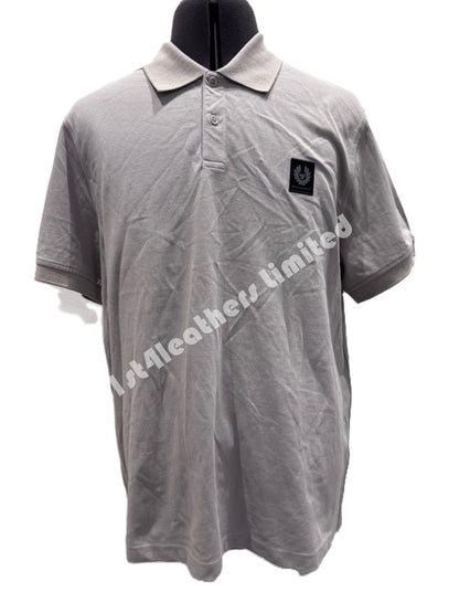 BELSTAFF STEWARTON PIQUE COTTON POLO SHIRT ASH GREY 2XL RRP £90 BNWT