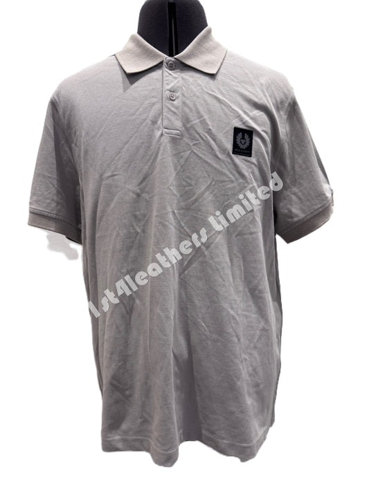 BELSTAFF STEWARTON PIQUE COTTON POLO SHIRT ASH GREY 2XL RRP £90 BNWT