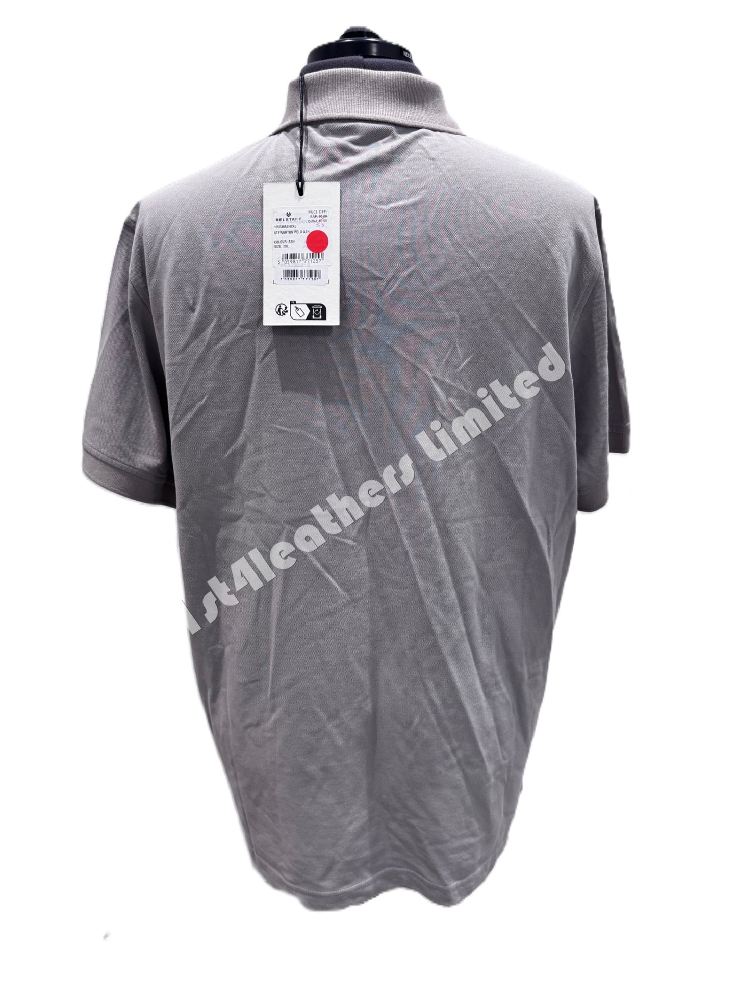 BELSTAFF STEWARTON PIQUE COTTON POLO SHIRT ASH GREY 2XL RRP £90 BNWT