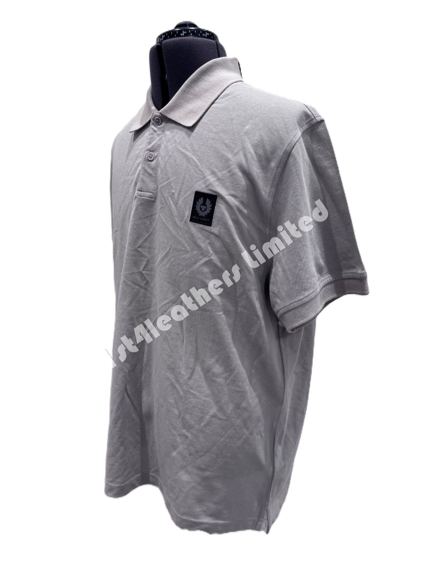 BELSTAFF STEWARTON PIQUE COTTON POLO SHIRT ASH GREY 2XL RRP £90 BNWT