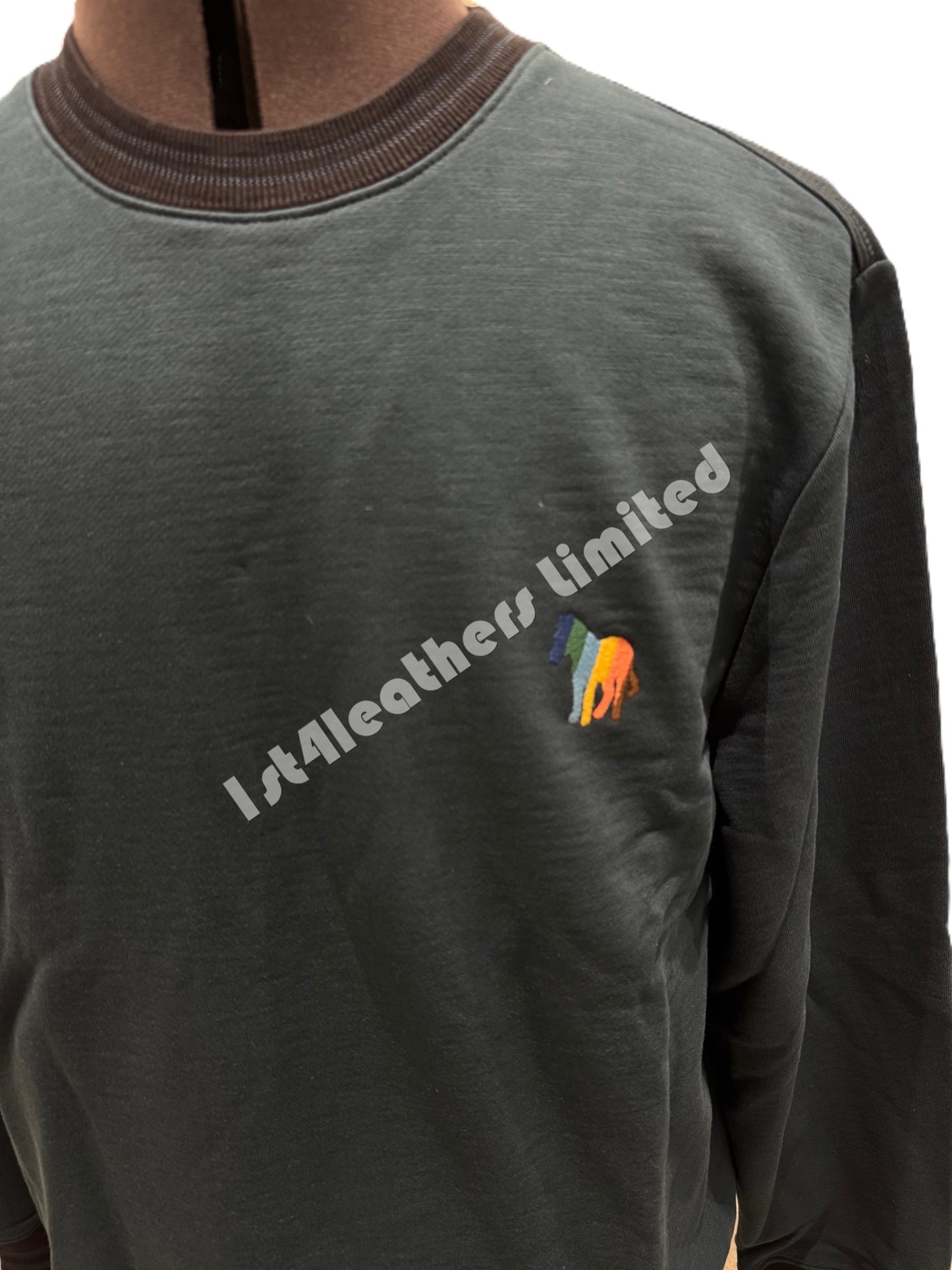 PAUL SMITH PS ZEBRA LOGO CREW NECK SWEATSHIRT DARK BLUE 2XL RRP £135 BNWT