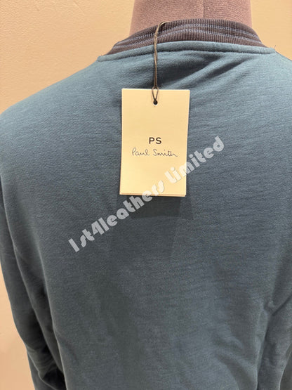 PAUL SMITH PS ZEBRA LOGO CREW NECK SWEATSHIRT DARK BLUE 2XL RRP £135 BNWT