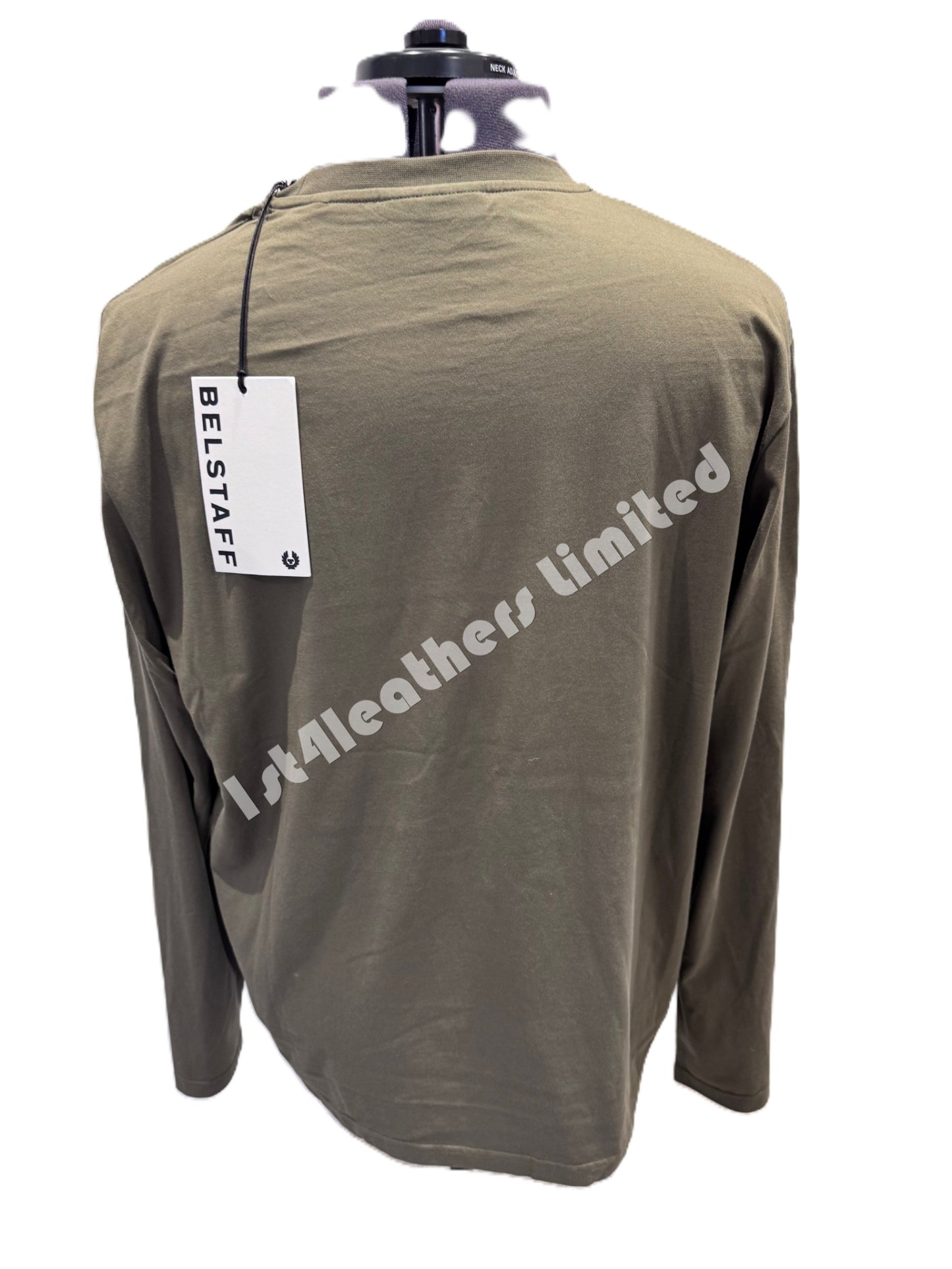 BELSTAFF MONKFORD PHOENIX PATCH LONG SLEEVE T-SHIRT TRUE OLIVE 3XL RRP £75 BNWT