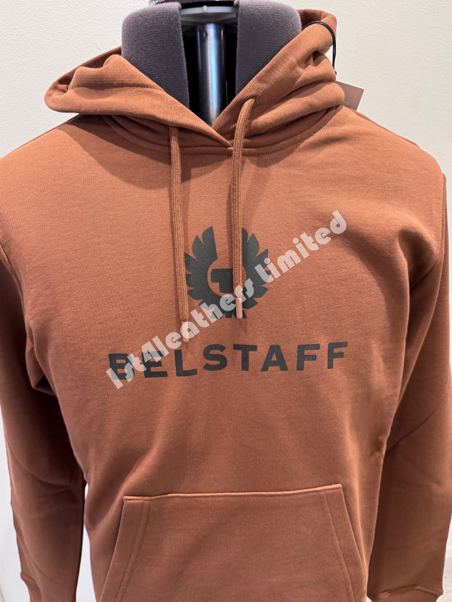 BELSTAFF NORTHVIEW COTTON FLEECE HOODIE SWEATSHIRT DEEP COPPER RRP £150 BNWT