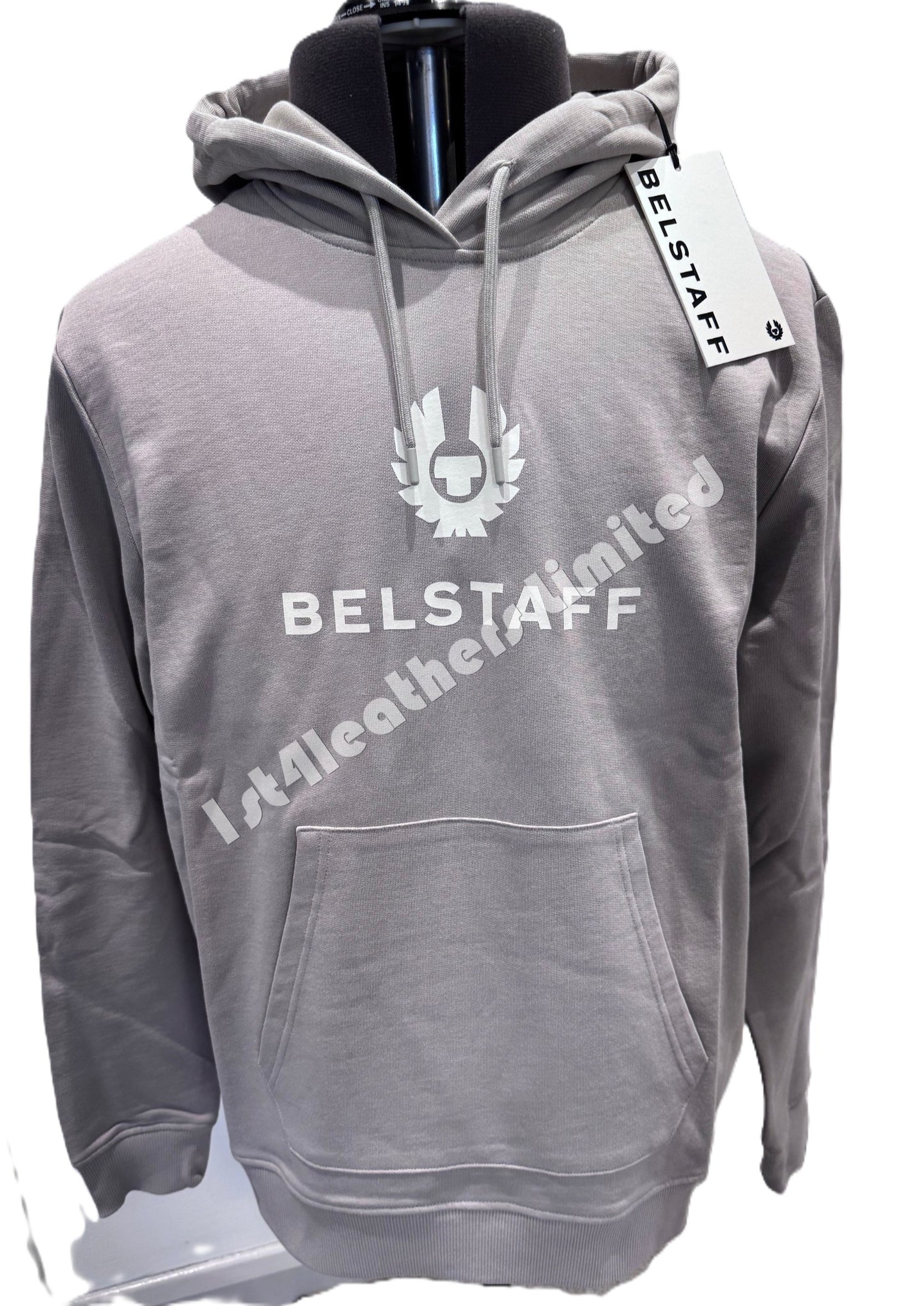 BELSTAFF NORTHVIEW COTTON FLEECE HOODIE SWEATSHIRT ASH GREY 3XL RRP £150 BNWT