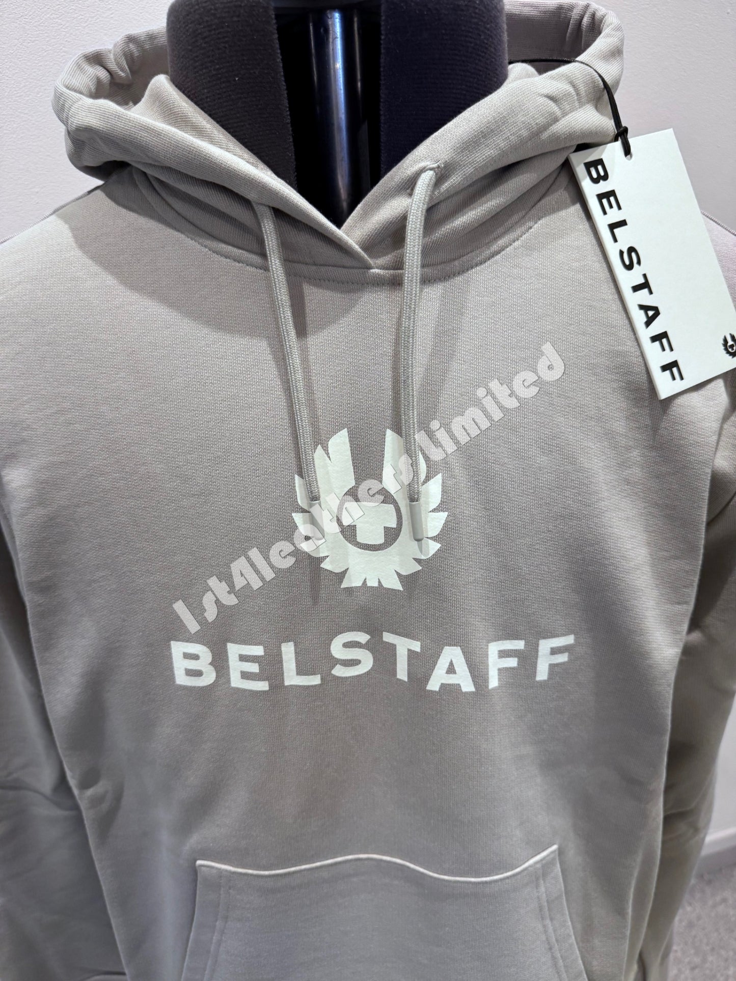 BELSTAFF NORTHVIEW COTTON FLEECE HOODIE SWEATSHIRT ASH GREY 3XL RRP £150 BNWT