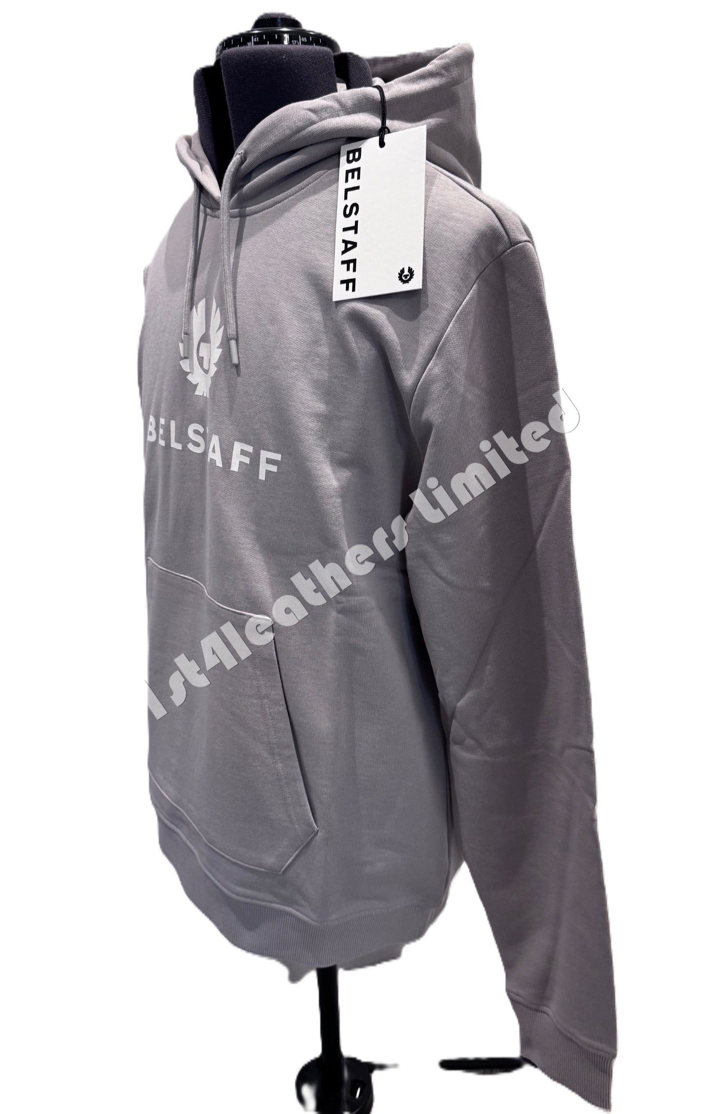BELSTAFF NORTHVIEW COTTON FLEECE HOODIE SWEATSHIRT ASH GREY 3XL RRP £150 BNWT