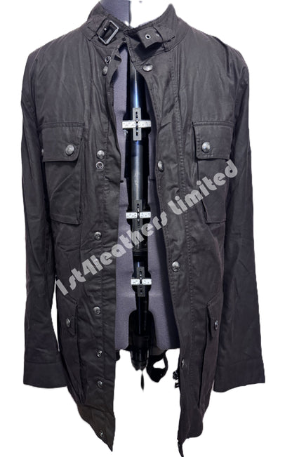 BELSTAFF ROADWAYS 4OZ WAX COTTON BIKER JACKET DARK BROWN RRP £495 BNWT