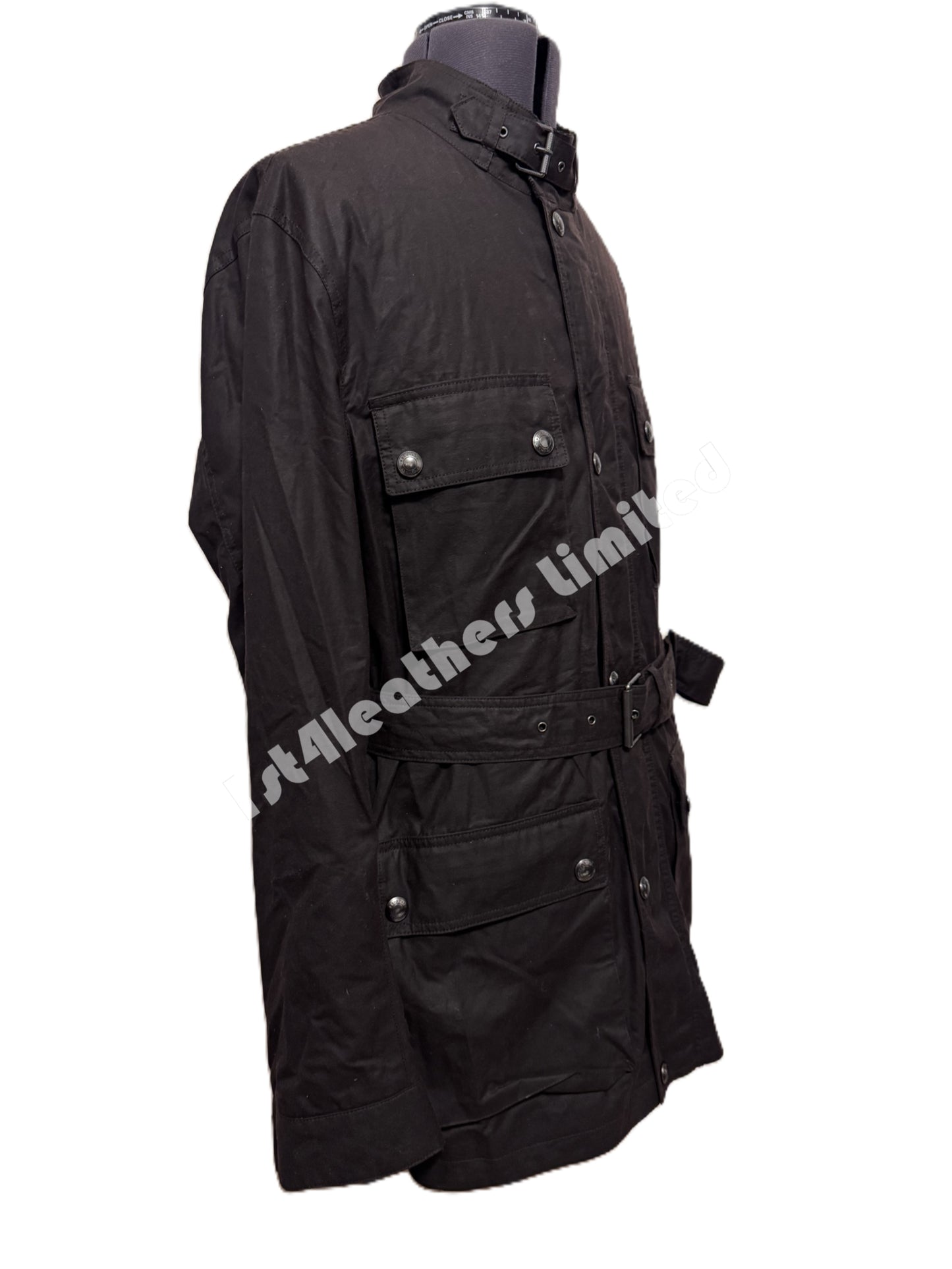 BELSTAFF ROADWAYS 4OZ WAX COTTON BIKER JACKET DARK BROWN RRP £495 BNWT