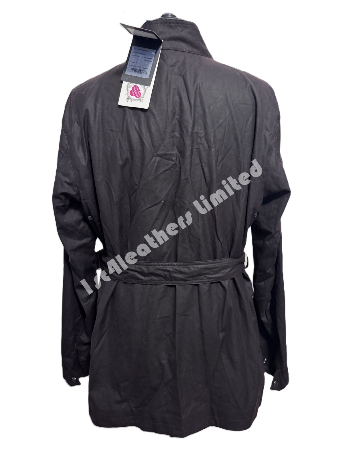 BELSTAFF ROADWAYS 4OZ WAX COTTON BIKER JACKET DARK BROWN RRP £495 BNWT