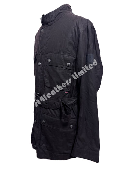 BELSTAFF ROADWAYS 4OZ WAX COTTON BIKER JACKET DARK BROWN RRP £495 BNWT