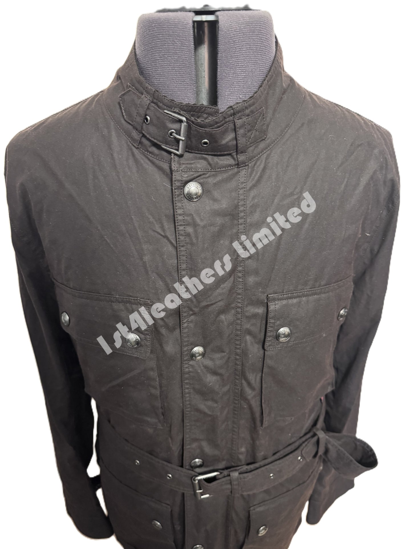 BELSTAFF ROADWAYS 4OZ WAX COTTON BIKER JACKET DARK BROWN RRP £495 BNWT