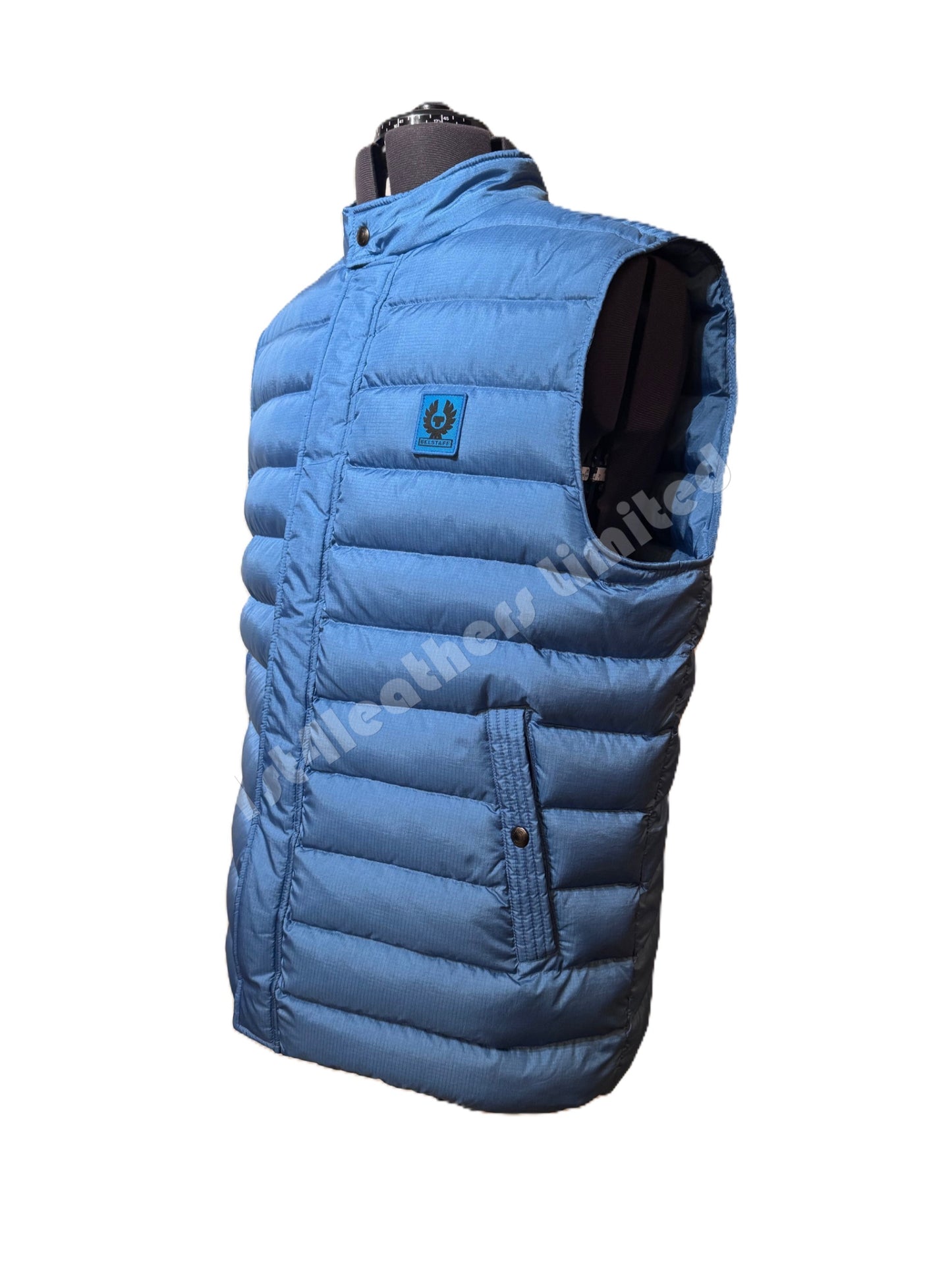 BELSTAFF INSULATOR DOWN PUFFA GILET VEST OCEAN BLUE RRP £225 BNWT