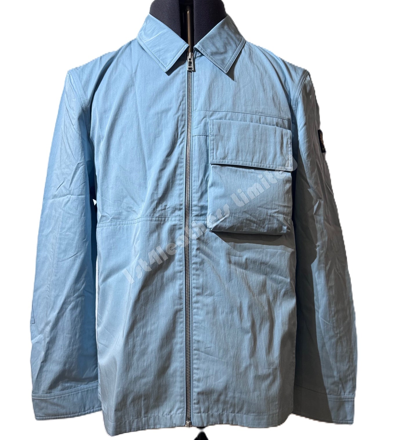 BELSTAFF RUNNER COTTON TECH GABARDINE OVERSHIRT SKYLINE BLUE 3XL RRP £250 BNWT