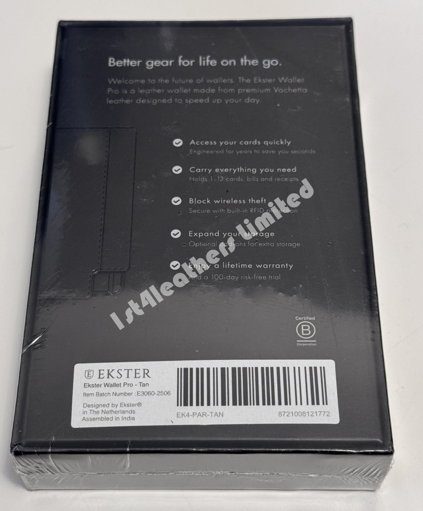 EKSTER RFID BLOCKING LEATHER WALLET PRO TAN BROWN RRP £109 BNIB