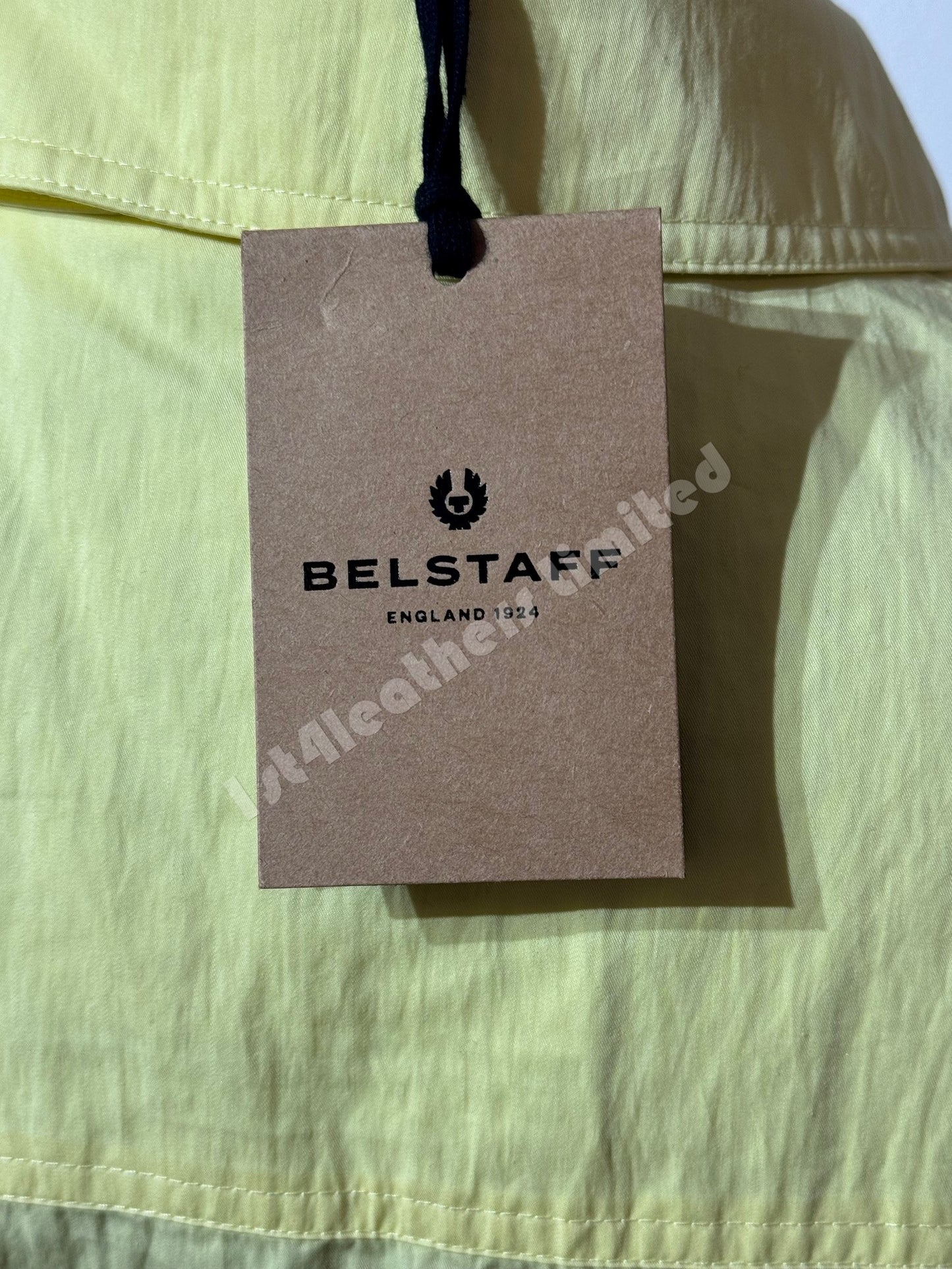 BELSTAFF RAIL COTTON BLEND GABARDINE OVERSHIRT IN LEMON YELLOW UK38 M RRP £250