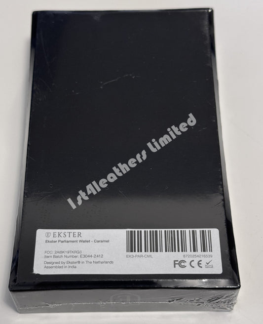 EKSTER RFID BLOCKING LEATHER PARLIAMENT WALLET CARAMEL BROWN RRP £79 BNIB