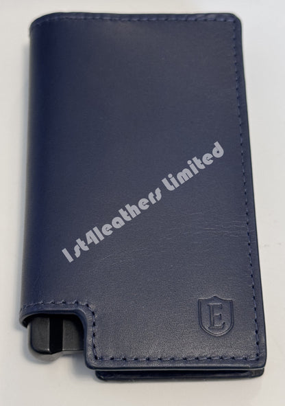 EKSTER RFID BLOCKING LEATHER WALLET PRO NAVY BLUE RRP £109 BNIB