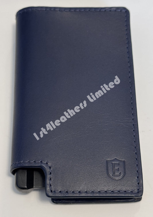 EKSTER RFID BLOCKING LEATHER WALLET PRO NAVY BLUE RRP £109 BNIB