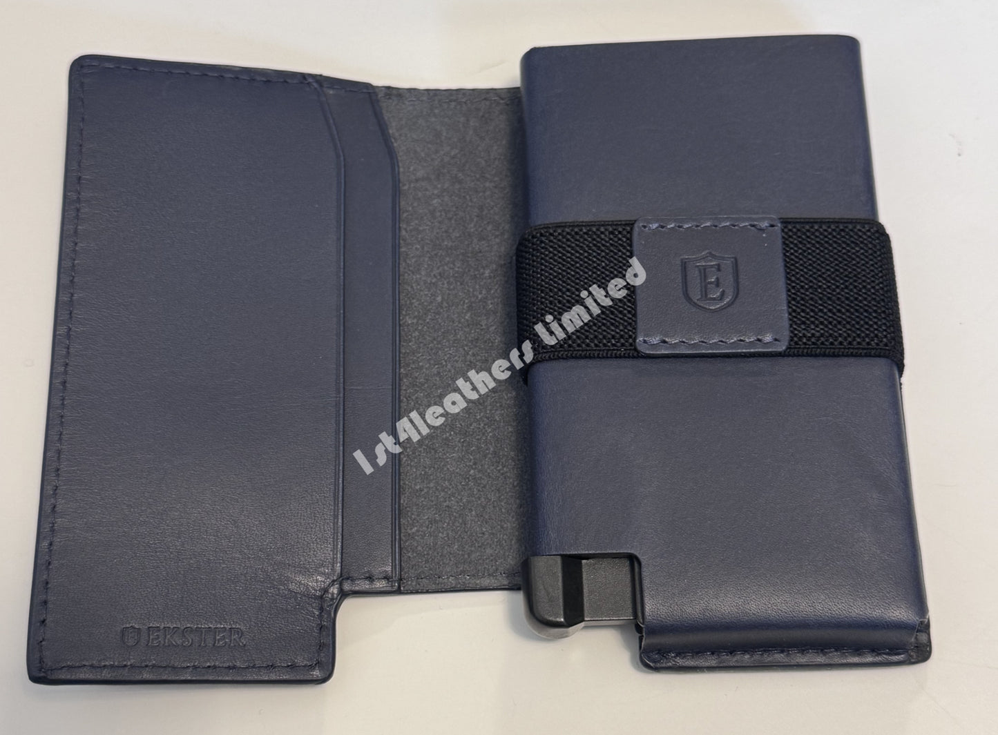 EKSTER RFID BLOCKING LEATHER WALLET PRO NAVY BLUE RRP £109 BNIB