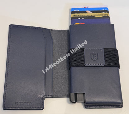 EKSTER RFID BLOCKING LEATHER WALLET PRO NAVY BLUE RRP £109 BNIB