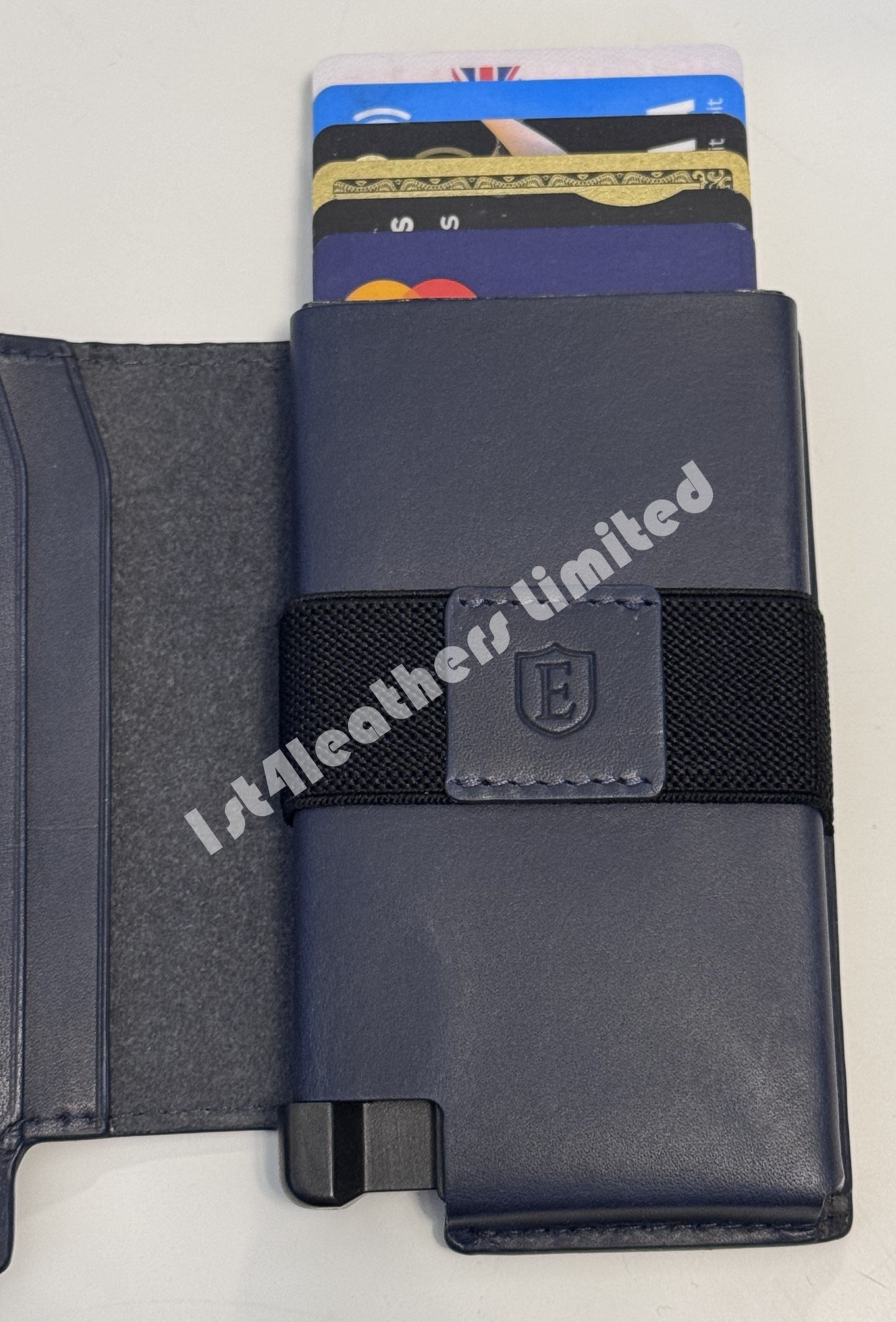EKSTER RFID BLOCKING LEATHER WALLET PRO NAVY BLUE RRP £109 BNIB
