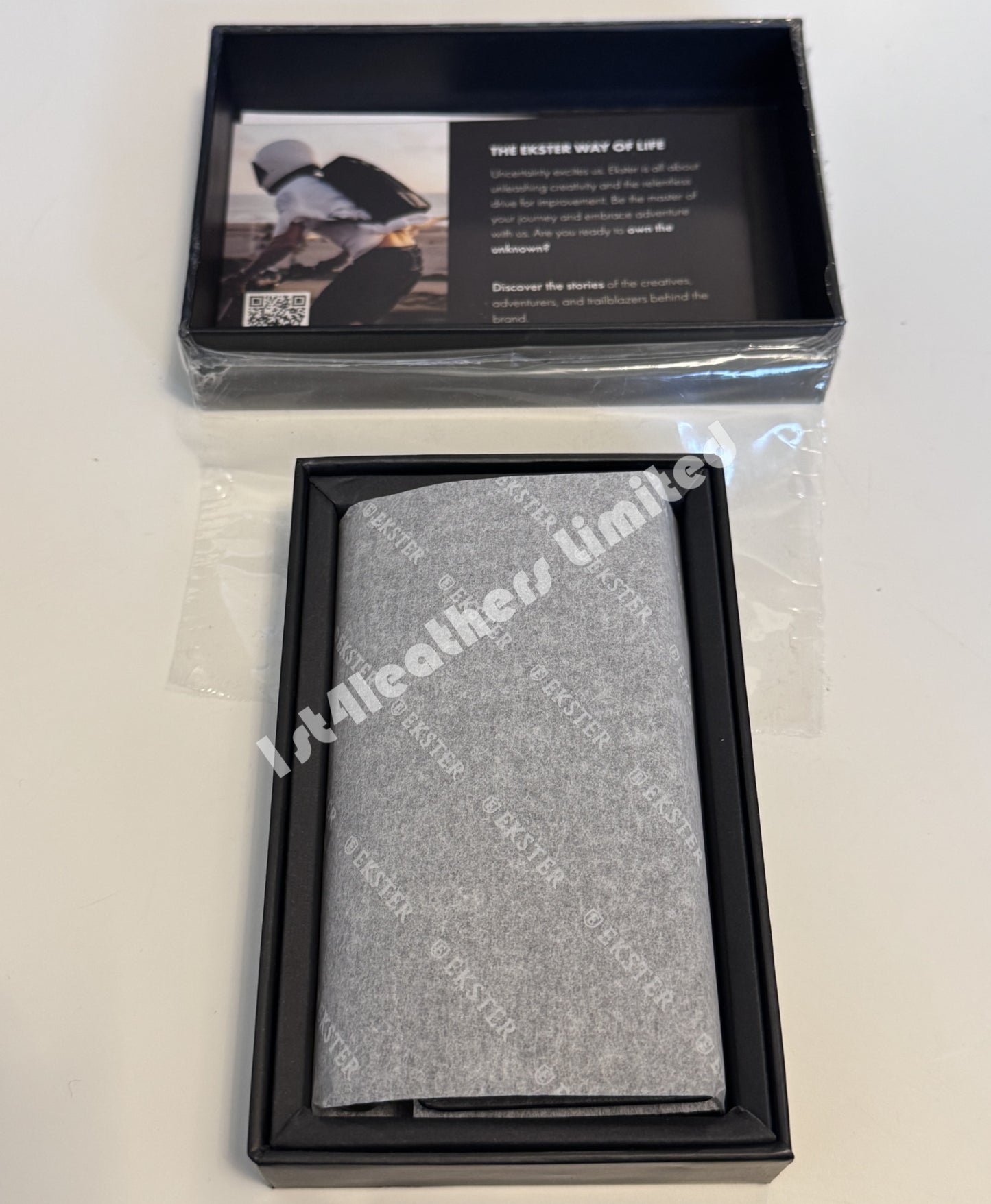 EKSTER SPECIAL EDITION PERFORATED LEATHER WALLET PRO BLACK RFID RRP £109 BNIB